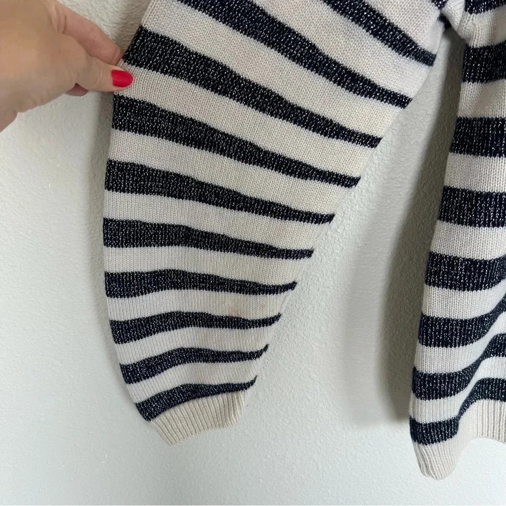 NWOT BA&SH Sunday Striped Wool Jumper Pullover Sweater Ecume Casual Women’s 8 - Picture 8 of 13